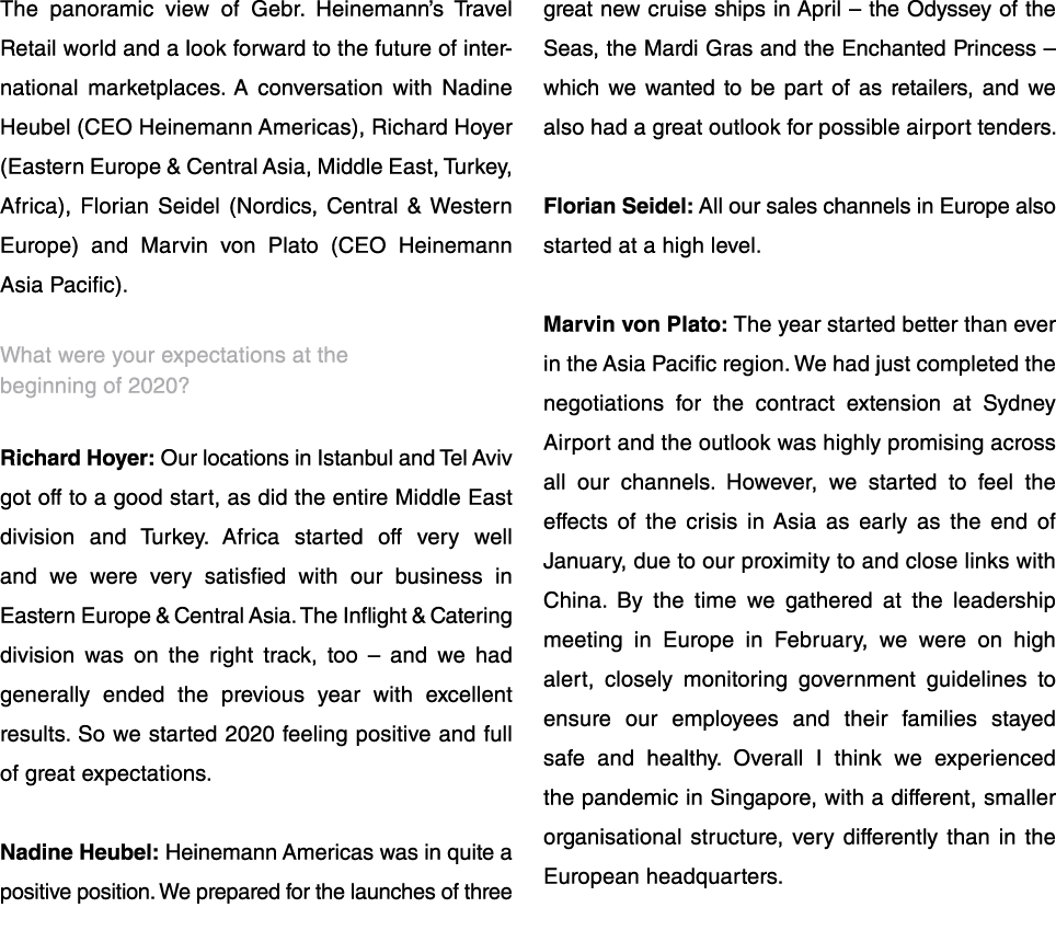 The panoramic view of Gebr  Heinemann s Travel Retail world and a look forward to the future of international marketp   