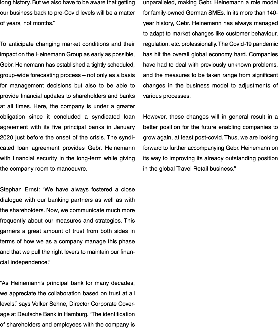 long history  But we also have to be aware that getting our business back to pre-Covid levels will be a matter of yea   