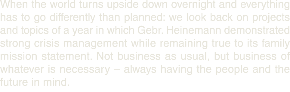 When the world turns upside down overnight and everything has to go differently than planned: we look back on project   
